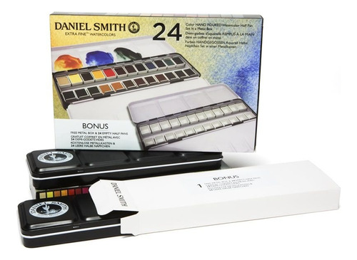 Aquarela Daniel Smith Estojo Metal Com 24 Pastilhas