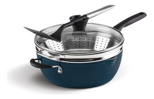 Juego De 4 Sartenes Cuisinart Preferred, Color Azul Marino