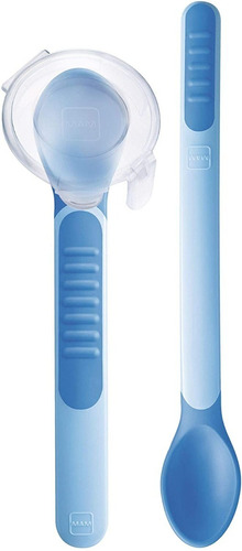 Kit 2 Colheres Termossensíveis Azul Mam ® + Capa Protetora