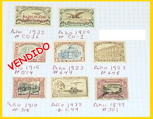 Ccc21 Estampillas Postales Mexico  Antiguas #301 Año 1899