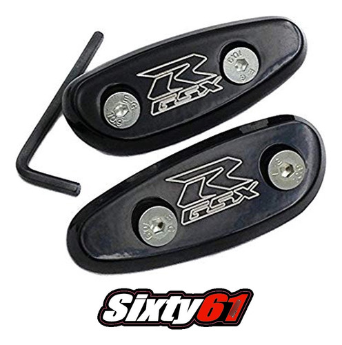 Sixty61 Placa Bloqueo Espejo Negro Para Tapa Suzuki Hayabusa
