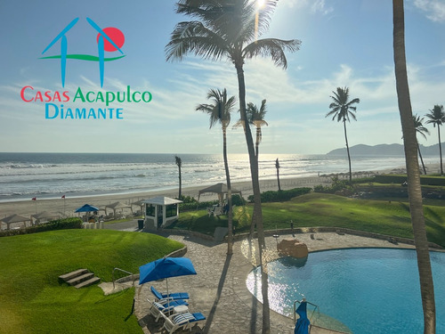 Cad Torre Uno 213. ¡frente Al Mar! Departamento En Playa Diamante Con Acceso Directo A La Playa