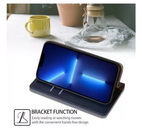 Funda protectora para iPhone, tipo cartera, color azul, iPhone 6plus