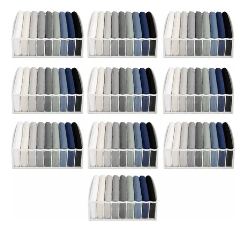 10 Colmeia Organizadora G (10x25x35) Camisetas 10 Nichos Viés Branco