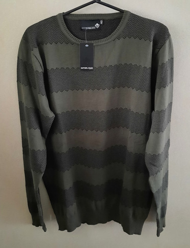 Sweater Hombre De Hilo De Algodon  Gabucci Con Diseño
