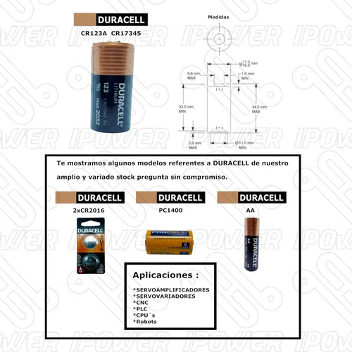 10x Bat Cr17345 Cr123a 3v De Litio