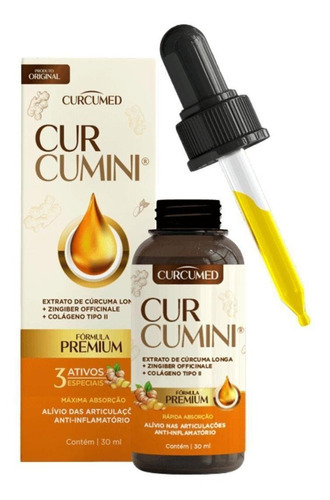 Curcumini Curcumed 30ml Para Dores Musculares Artrite Artrose Juntas