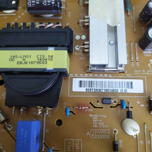 Fuente Para Tv Lg 42lb5830 (pieza Original) Pantalla 1 (Usado)