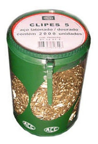 Clips Nr.5 Latonado (pt C/2000un) Dourado Acc