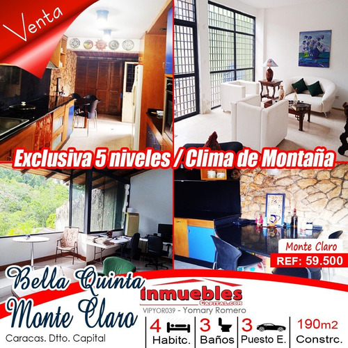 Imagen 2 de 11 de Casa Urb. Monteclaro Exclusivo. Gran Oportunidad. 5 Niveles. Aceptamos Financiamiento.4h/3b. Acceso Al Club