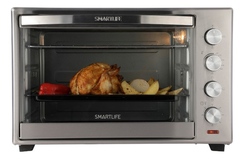 Horno Electrico Smartlife Conveccion Spiedo 50l Plateado