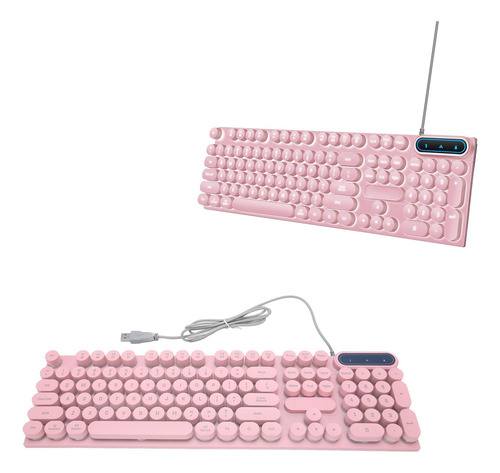 Teclado Para Jogos, 104 Teclas Usb Com Fio, Pés Dobráveis,