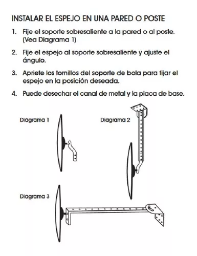 SOPORTE PARED PARA ESPEJO CONVEXO DE SEGURIDAD