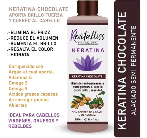 Tratamiento Keratina Brasile a Alaciado Permanente Kit 250