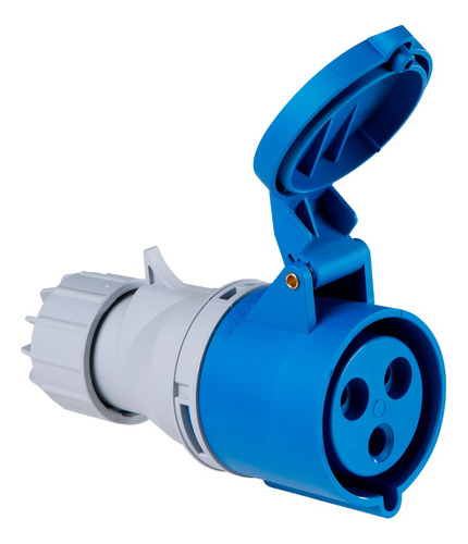 Tomada Acoplamento Ind 2p+t 32a 220-250v 6h Tramontina Cor Tomada Acoplamento AZUL