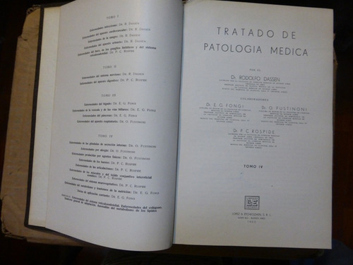 Tratado De Patologia Medica - Tomo 4 -  R. Dassen - E. Fongi