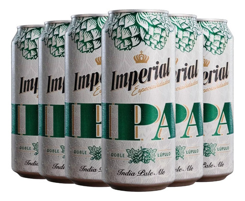 Cerveza Imperial Ipa India Pale Ale Lata 473ml X6. Unidades