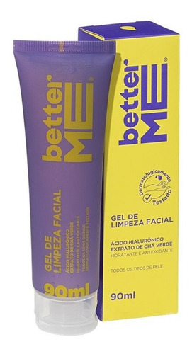 Gel De Limpeza Facial Better Me 90ml Com Ácido Hialurônico Momento de aplicação Dia/Noite Tipo de pele Todo tipo de pele