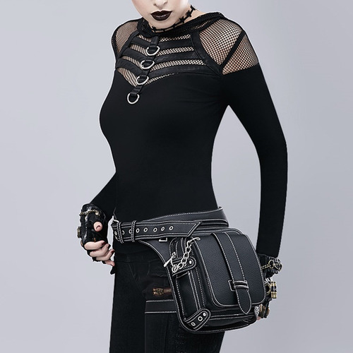 Bolso De Cintura Cuero Artificial Bolsa De Pierna Vintaje