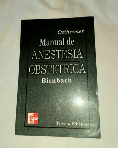 Libro De Anestesia Obstétrica 