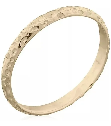 comprar Anillo Argolla Martillado Gold, Plata 925, Baño Oro 18k 