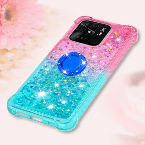 Funda Protectora De Tpu Para Xiaomi Redmi 10c Con Efecto Arena Movediza Brillante Con Efecto Arena Movediza Con Funda Protectora En Cuatro Esquinas
