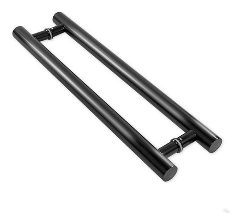 Barral Manijon Negro Doble Acero Inoxidable 38x400mm Puerta