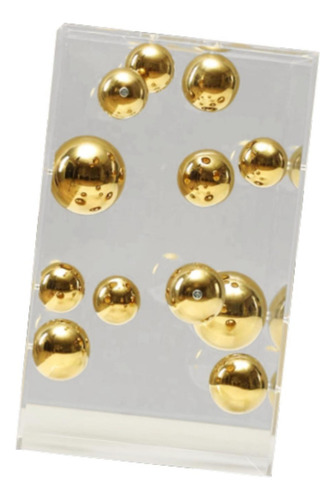Capa De Acrílico Transparente Bola 16cm X 16cm X 26cm Ouro