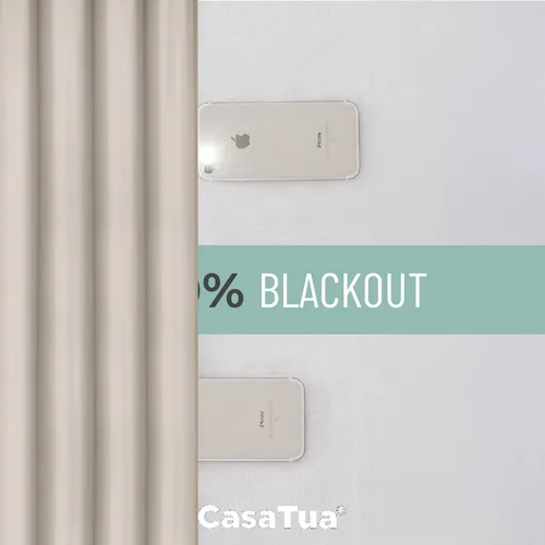 Cortina 100% Blackout Terciopelo Engomada 135x220 Casatua X2