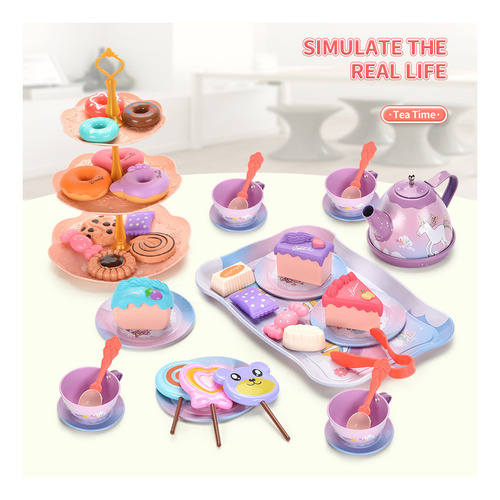 Juego De Aperitivos Y Tazas De Té Estilo Unicornio, Paquete