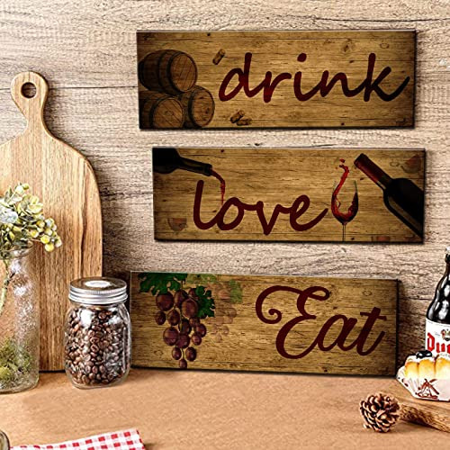 3 Piezas De Arte De Pared De Vino Tinto, Barril De Made...