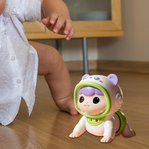 Muñeco De Bebé Que Gatea, Regalo Con Música, Educación