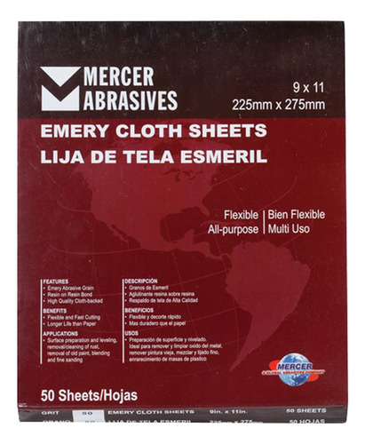 Mercer Industries 216036-9 X 11 Hojas De Gamuza Multiusos Es