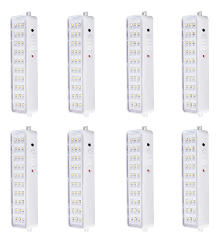 Combo X8 Lámpara Luz Emergencia Candela 30 Leds Autonom. 5hs