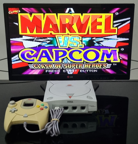 Console Sega Dreamcast Va1 Completo + 3 Jogos, Logo Vermelho. (Usado)