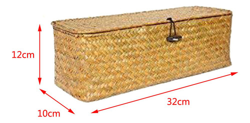 7p Cesta De Almacenamiento Multiusos Con Tapa Tejida 3