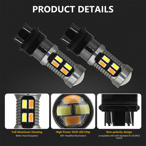 2 Bombillas Led De Doble Color 1157 Bay15d P21/5w 5630 20smd