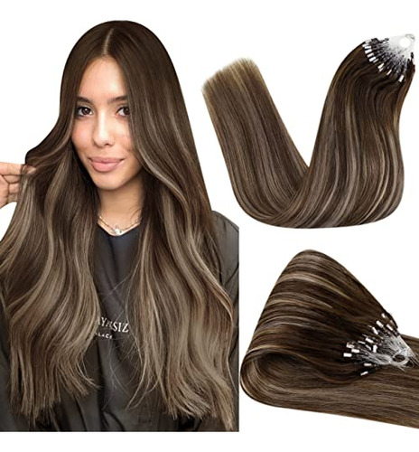 Hetto Micro Loop Remy Human Hair Extensions #4/18/4 96hyg