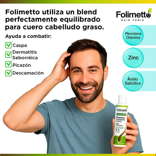 Shampoo De Sabal Anticaída Alopecia Caída Pelo Hombre Mujer