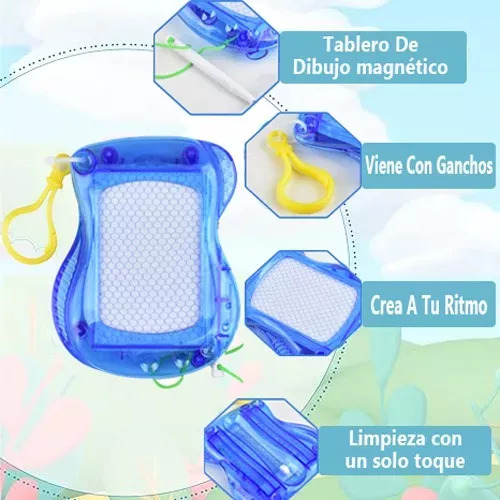 12 Mini Pizarron Magico Tablero Dibujo Magnético Para Niños
