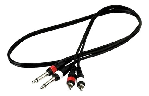 Imagen 2 de 2 de Cable Warwick Rcl20931 D4 2x 6,5 M 2x Rca X 1 Metro