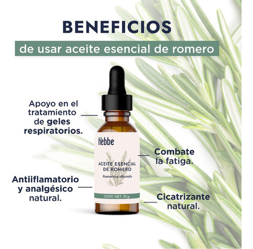 Óleo essencial de alecrim espanhol 10 ml, aromaterapia, Spa