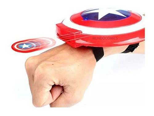 Escudo Lanzador De Discos Capitán América Con Luz Y Sonido