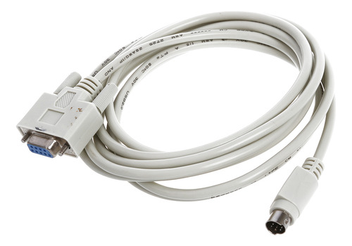 Cable De Descarga Db9p A 8p Din Rs232 Blanco De 8.2 Pies Par