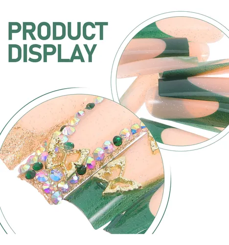 24 Pegatinas Reutilizables Para Uñas: Purpurina Para Ataúd C