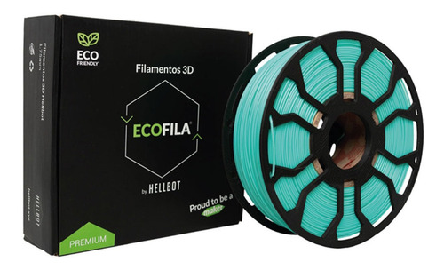 Filamento Pla Impresora 3d Hellbot Pastel Soft 1kg 1.75mm Aqua Pastel