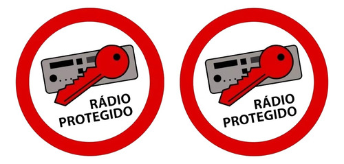 Adesivos Compatível Rádio Protegido Vidro Gol Quadrado R152
