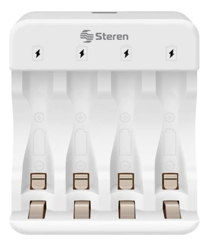 Cargador Steren + 10 Baterias Aa