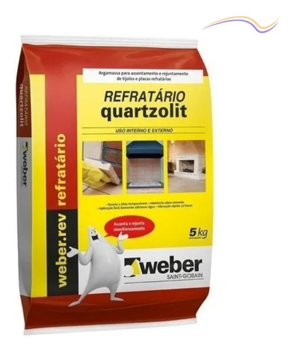 Argamassa P/ Tijolos E Placas Refratárias 5kg Quartzolit