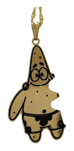 Imagem 5 de 6 de Conjunto Bob Esponja E Seu Amigo Patrick 45cm Banhado A Ouro